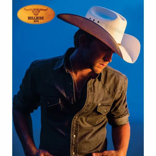 Sombrero de vaquero de paja Bullhide Justin Moore Bait A Hook - (50X)