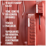 Maybelline New York Super Stay Vinyl Ink Liquid Lipstick - Long-Lasting, High Shine Lip Color, 16 Hours Wear