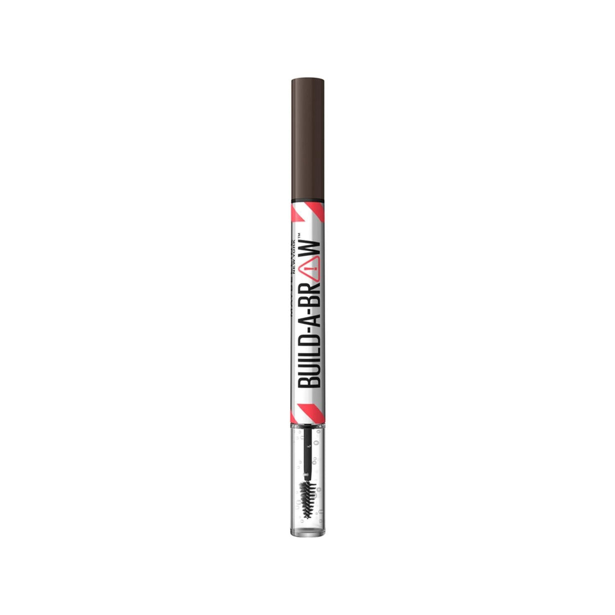 Maybelline New York Build a Brow 2-in-1 Eyebrow Pencil and Gel - Deep Brown, Enhances Natural Eyebrow Shape
