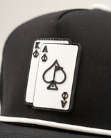 Ace/King Negro - Gorra perforada con cuerda