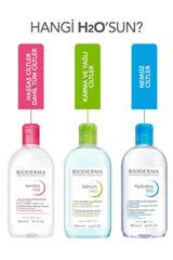 Bioderma Sensibio H2O Micellar Water for Sensitive Skin, Gentle Makeup Remover and Cleanser - 500ml Twin Set