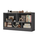 Kids 2-Shelf Bookcase 5-Cube Wood Toy Storage Cabinet Organizer