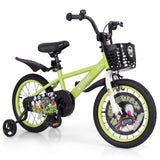 14 Inch Kids Bike Adjustable with Detachable Training Wheels for 3-5 Years Old-14 inches