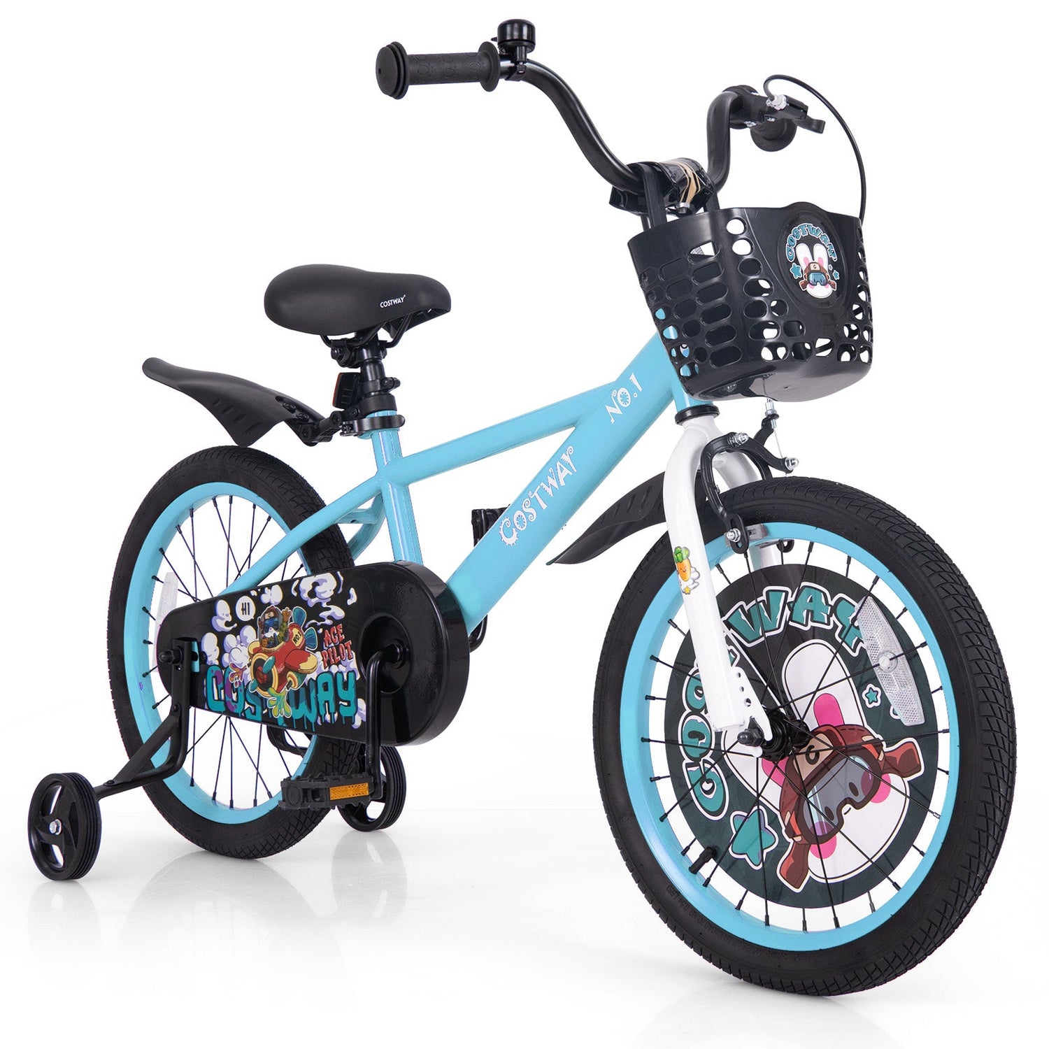Bicicleta infantil de 14 pulgadas con manillar y sillín ajustables para niños de 3 a 5 años - 14 pulgadas