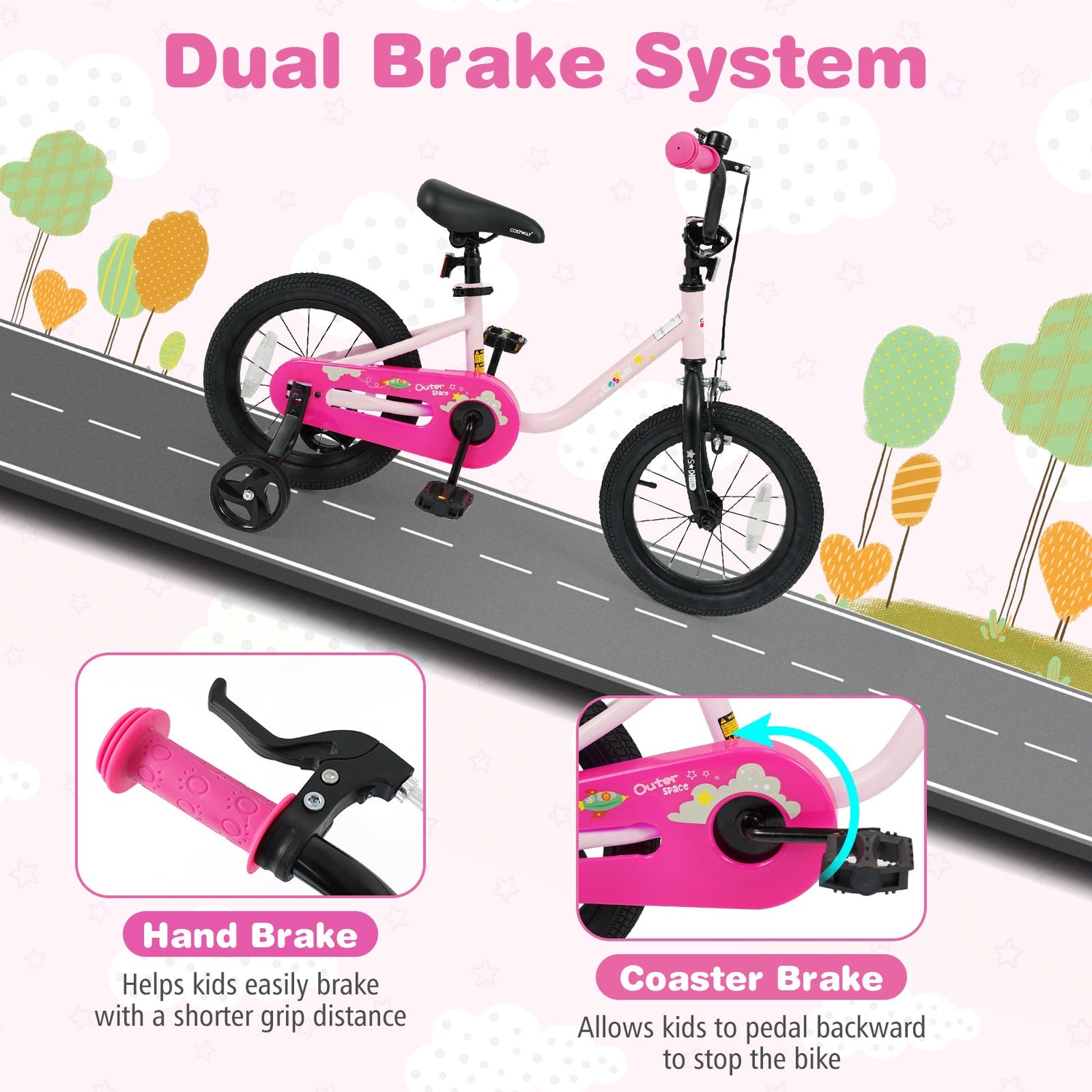 Bicicleta infantil para niños y niñas de 3 a 7 años, de 12/14/16 pulgadas