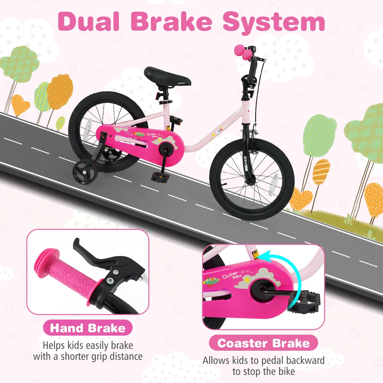 Bicicleta infantil para niños y niñas de 3 a 7 años, de 12/14/16 pulgadas
