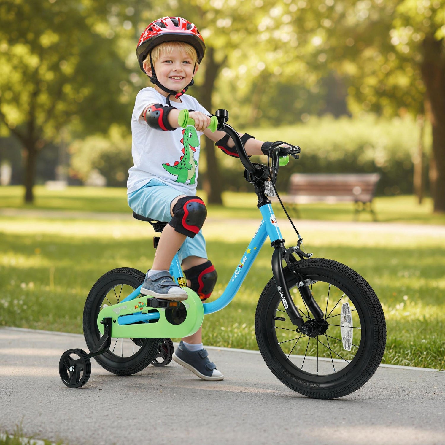 Bicicleta para niños y niñas de 3 a 7 años de 12/14/16 pulgadas, color azul