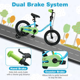 Bicicleta para niños y niñas de 3 a 7 años de 12/14/16 pulgadas, color azul