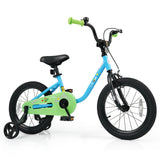 Bicicleta para niños y niñas de 3 a 7 años de 12/14/16 pulgadas, color azul
