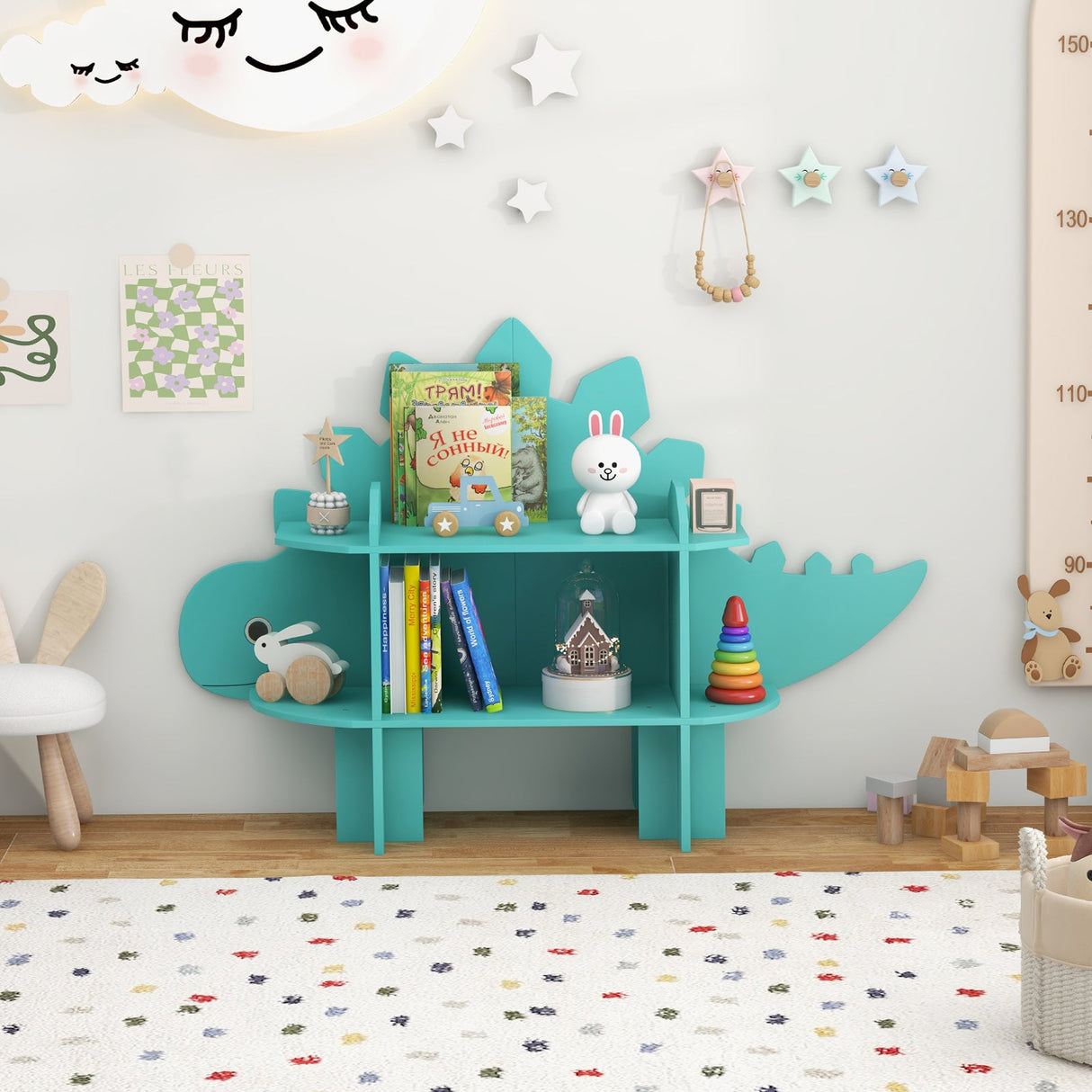 Organizador de juguetes con estantería abierta para niños