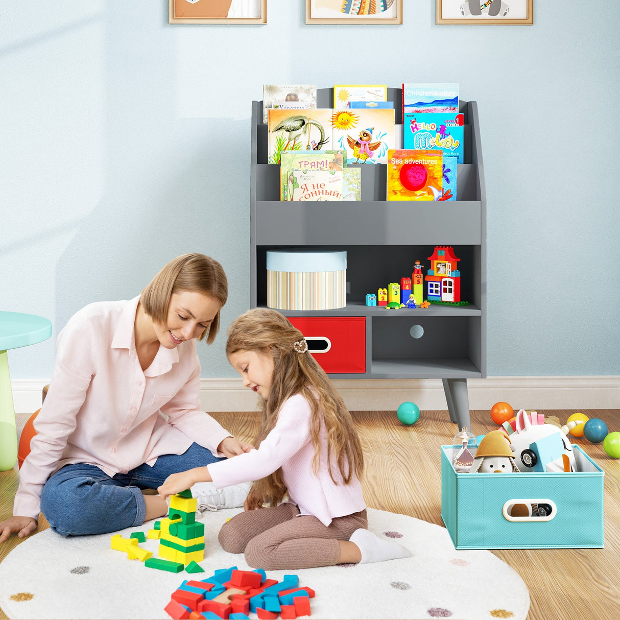 Estantería infantil con compartimento abierto para niños de 3+ años