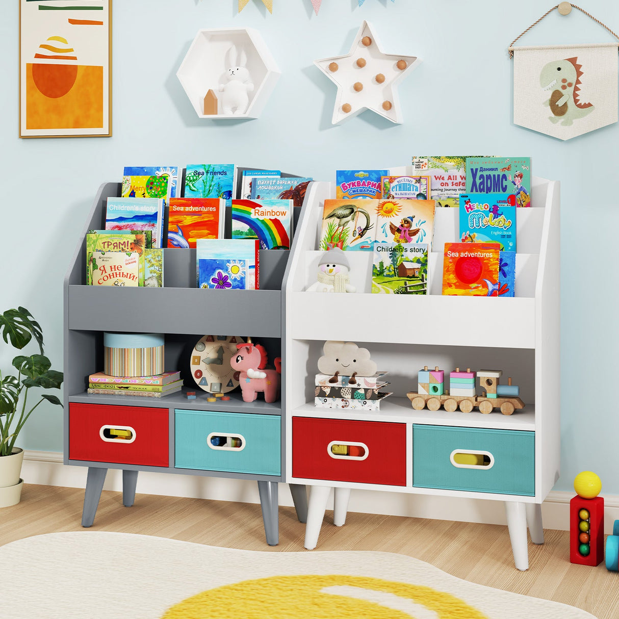 Estantería infantil con compartimento abierto para niños de 3+ años
