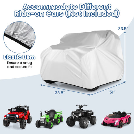 (Solo funda) Funda de coche para niños para coche de juguete Power Ride-On con bolsa de almacenamiento