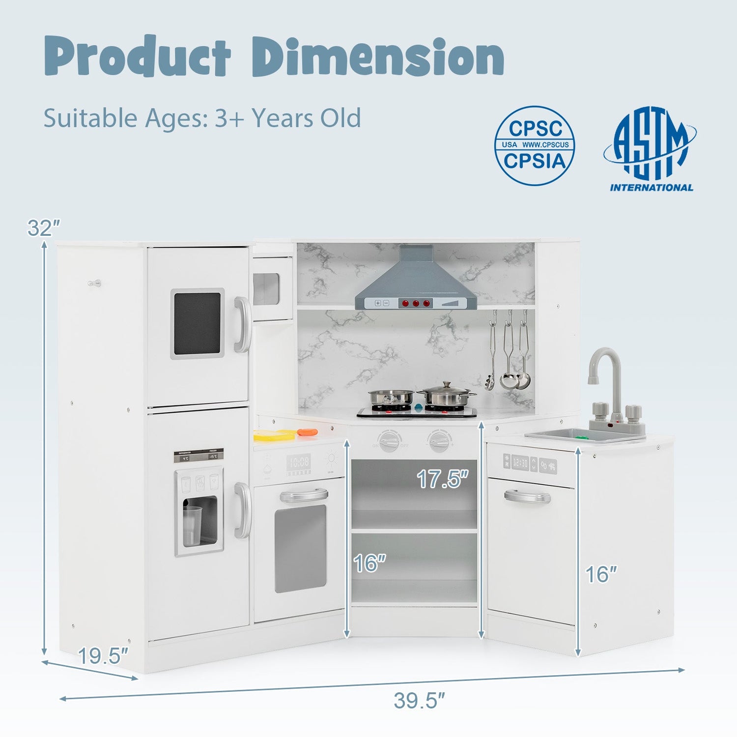 Cocina de juguete Kids Corner con fregadero separado