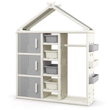 Kids Costume Storage Closet with Storage Bins and Shelves and Side Baskets for Kids Room
