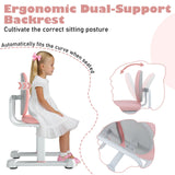 Kids Desk Chair Children Study Chair with Double Back Support and Adjustable Height