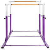 Barras Horizontales Dobles Infantiles Barras Paralelas Ajustables para Entrenamiento de Gimnasia - Morado