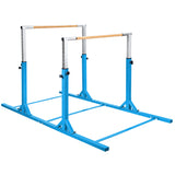 Barras Horizontales Dobles Infantiles Barras Paralelas Ajustables para Entrenamiento de Gimnasia - Morado
