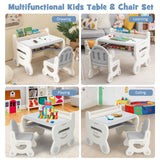 Juego de Mesa y Sillas de Dibujo para Niños con Acuarelas y Borrador de Pizarra