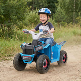 Coche quad eléctrico infantil de 6V con remolque desmontable