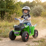 Coche quad eléctrico infantil de 6V con remolque desmontable