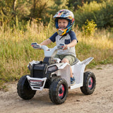 Coche quad eléctrico infantil de 6V con remolque desmontable