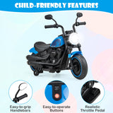 Kids Electric Motorcycle with Training Wheels and LED Headlights