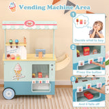 Juego de simulación de camión de helados para niños pequeños con máquina expendedora