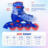 Patines en línea para niños con ruedas iluminadas para principiantes de 9 a 14 años