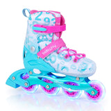 Patines en línea para niños con ruedas iluminadas para principiantes de 9 a 14 años