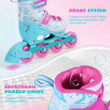 Patines en línea para niños con ruedas iluminadas para principiantes de 9 a 14 años