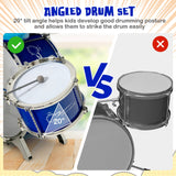 Set de batería y teclado de jazz para niños con taburete y soporte de micrófono