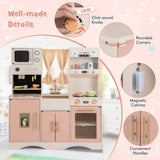 Juego de cocina de juguete para niños con microondas y cafetera para mayores de 3 años