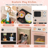 Juego de cocina de juguete para niños con microondas y cafetera para mayores de 3 años