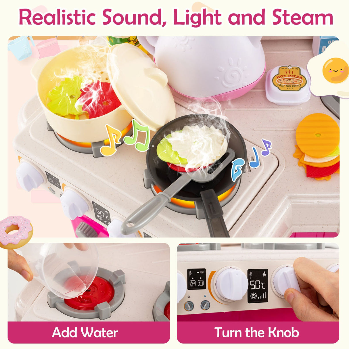 Juego de cocina de juguete para niños