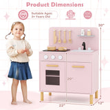 Juego de cocina de juguete para niños con accesorios de cocina y almacenamiento