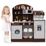 Juego de Cocina de Madera para Niños con Cafetera y Accesorios