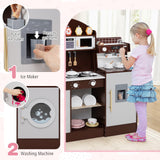 Juego de Cocina de Madera para Niños con Cafetera y Accesorios