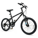 Kids Mountain Bike 20 24 Inch Child Bicycle for Boys Girls Aged 8+ Years Old Black