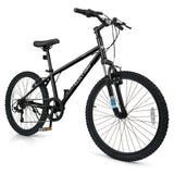 Kids Mountain Bike 20 24 Inch Child Bicycle for Boys Girls Aged 8+ Years Old Black