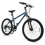 Bicicleta de montaña para niños de 20 y 24 pulgadas, para niños y niñas de 8 años o más, color azul marino
