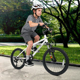 Bicicleta de montaña para niños de 20 y 24 pulgadas, para niños y niñas de 8 años o más, color blanco