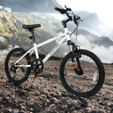 Bicicleta de montaña para niños de 20 y 24 pulgadas, para niños y niñas de 8 años o más, color blanco