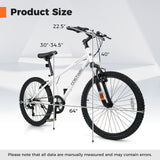 Bicicleta de montaña para niños de 20 y 24 pulgadas, para niños y niñas de 8 años o más, color blanco