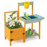Mesa de jardinería para niños con ventana transparente