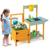 Mesa de jardinería para niños con ventana transparente