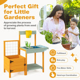 Mesa de jardinería para niños con ventana transparente