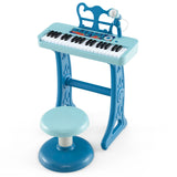 Teclado de piano para niños de 37 teclas con micrófono para niños de 3+ años