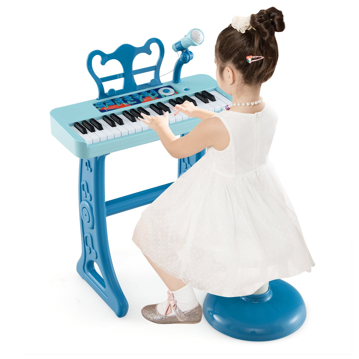 Teclado de piano para niños de 37 teclas con micrófono para niños de 3+ años