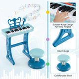 Teclado de piano para niños de 37 teclas con micrófono para niños de 3+ años